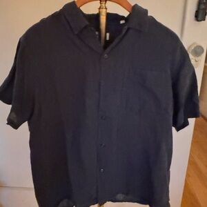 Buck Mason Short-Sleeve Button-Down Shirt in Blue
